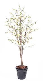 Arbre artificiel fleuri Cerisier en fleurs - plante synthtique - H.210cm blanc