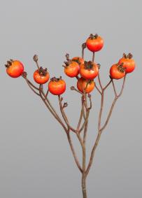 Branche artificielle d'glantier baies oranges - composition florale - H.46cm