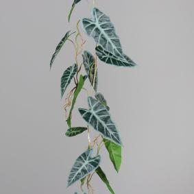 Feuillage artificiel Guirlande Alocasia - plante verte d'intrieur - H.115cm