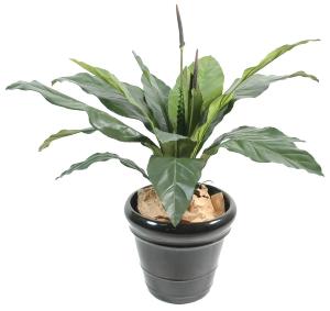 Plante artificielle Anthurium jungle king - dcoration d'intrieur - H.80cm vert