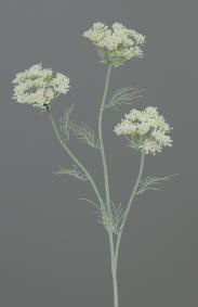 Fleur artificielle Aneth 3 ttes - carotte sauvage - H.74cm crme