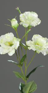 Fleur artificielle Lisianthus - création de bouquet - H.83cm crème