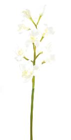 Fleur coupe Orchide Cymbidium - cration bouquet artificiel - H.100cm blanc