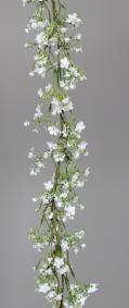 Guirlande artificielle fleurie Gypsophile - cration florale - H.120cm blanc