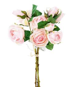 Bouquet artificiel 6 fleurs roses - dcoration d'intrieur - H.45cm rose clair