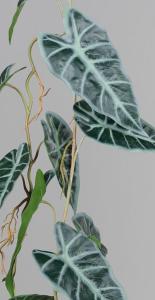 Feuillage artificiel Guirlande Alocasia - plante verte d'intérieur - H.115cm