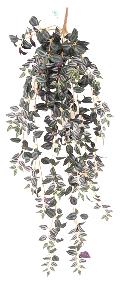 Feuillage artificiel chute de Tradescantia - plante d'intrieur - H.110cm vert violet