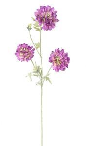 Fleur artificielle tige de Scabieuse - composition florale - H.75cm violet