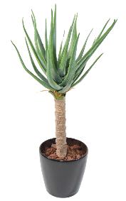 Plante artificielle Aloe vera en pot - plante pour intrieur - H.125 cm vert