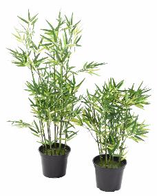 Bambou artificiel arbuste cannes vertes - plante d'intrieur - H.90cm vert