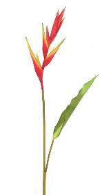 Fleur artificielle Oiseau de paradis - dcoration d'intrieur - H.109cm rouge