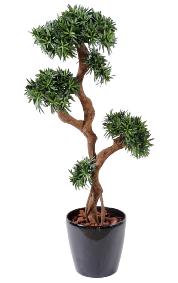 Arbre artificiel Podocarpus Tree 5 ttes - plante artificielle intrieur - H.140cm