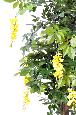 Arbre artificiel fleuri Glycine multi tree - plante d'intérieur - H.150cm jaune