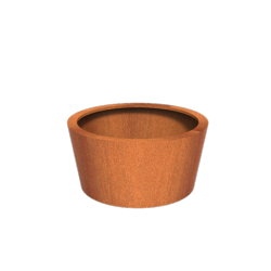 Pot pour fleur bac conique Cado rouill - extrieur jardin - H.60x.120cm Corten