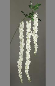 Branche artificielle Cytise - feuillage pour intrieur - H.155cm crme
