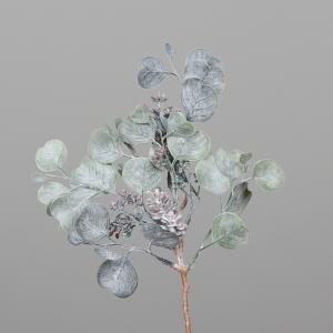 Branche artificielle Eucalyptus mini pomme de pin - création de bouquet - H.28cm