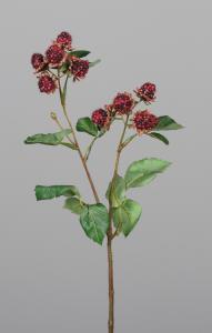 Fleur artificielle branche de mûres – composition florale - H.44cm rouge
