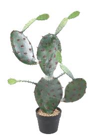 Plante artificielle Cactus Opuntia - Plante pour intrieur - H. 75cm vert