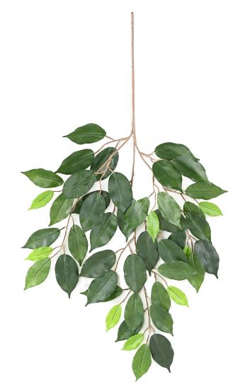 Feuillage artificiel branche de Ficus Fat - composition florale - H.60cm vert