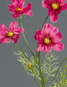 Fleur artificielle Cosmos - composition création florale - H.67cm fuchsia