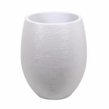 Bac pour fleur pot Egg Graphit - intrieur extrieur - 50 x H.60 cm Blanc crus EDA PLASTIQUES