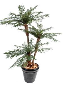 Palmier artificiel 3 troncs - plante artificielle d'intrieur - H.200cm vert