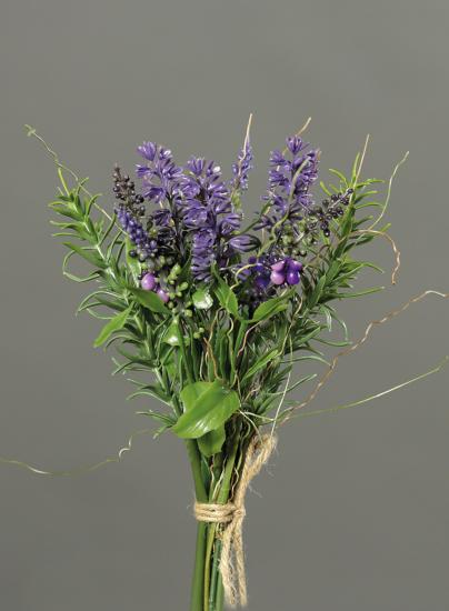 Plante artificielle Lavande en botte - bouquet fleuri - H.23cm