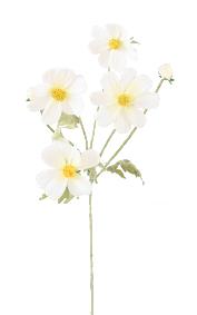 Fleur artificielle Cosmos - composition cration florale - H.62cm blanc