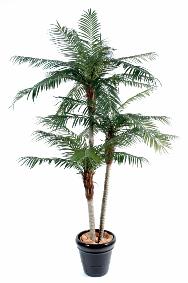 Palmier artificiel Phoenix 3 troncs - plante intrieur - H.225cm vert