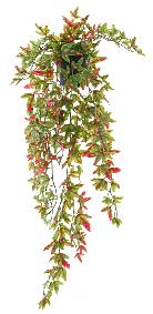 Plante artificielle Lierre en pot - Plastique UV extrieur - H.70cm vert rouge