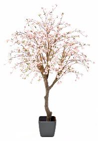 Plante artificielle fleurie Cerisier new large - intrieur - H.280cm rose