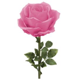 Rose artificielle gante Henriette - dcoration d'intrieur - H.125cm .40cm rose