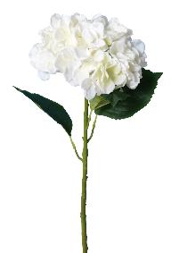Fleur artificielle Hortensia - cration bouquet fleur coupe - H.55cm blanc