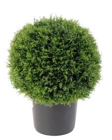 Plante artificielle Cyprs boule en pot - intrieur extrieur - H.55cm vert