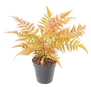 Plante artificielle Fougre plastique en piquet - dcoration d'intrieur - H.45cm marron