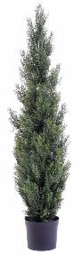 Arbuste artificiel Cyprs mini - intrieur extrieur - H.125cm vert