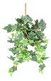 Feuillage artificiel chute de Lierre Hollandais - 118 feuilles artificielles - H.60cm vert blanc