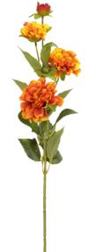 Fleur artificielle Dahlia - cration bouquet - H.83 cm orange