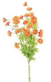 Fleur artificielle coupe Chrysanthme 27 fleurs - dcoration intrieure - H.80 cm orange