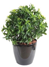 Plante artificielle Laurier buisson - feuillage UV rsistant - H.45cm vert