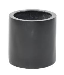 Bac pour fleur pot cylindre - intrieur extrieur - H.50x.50cm noir Fiberstone