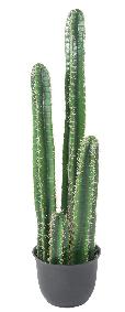 Cactus artificiel Barrel 4 troncs - plante d'intrieur - H. 135 cm vert