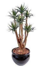 Plante artificielle Agave 7 troncs - succulente pour intrieur - H.72cm vert