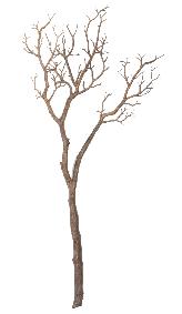 Branche artificielle imitation bois - dcoration d'intrieur - H.105cm marron