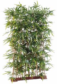 Haie artificielle Bambou New - plante d'intrieur - H.180cm socle 95cm