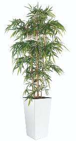 Bambou artificiel New UV rsistant 6 cannes - extrieur balcon terrasse - H.120cm vert