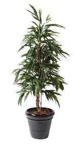 Arbre artificiel luxe Ficus alii - plante d'intrieur - H.190cm vert