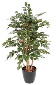 Arbre artificiel Ficus Benjamina Eco - plante synthtique intrieur - H.150cm vert