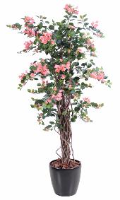 Plante artificielle fleurie Bougainvillier - arbre semi-naturel d'intrieur - H.150cm rose