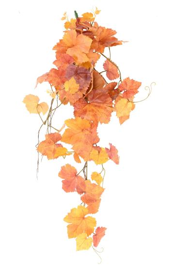 Chute artificielle de vigne automne - décoration d'intérieur - H.80cm orange